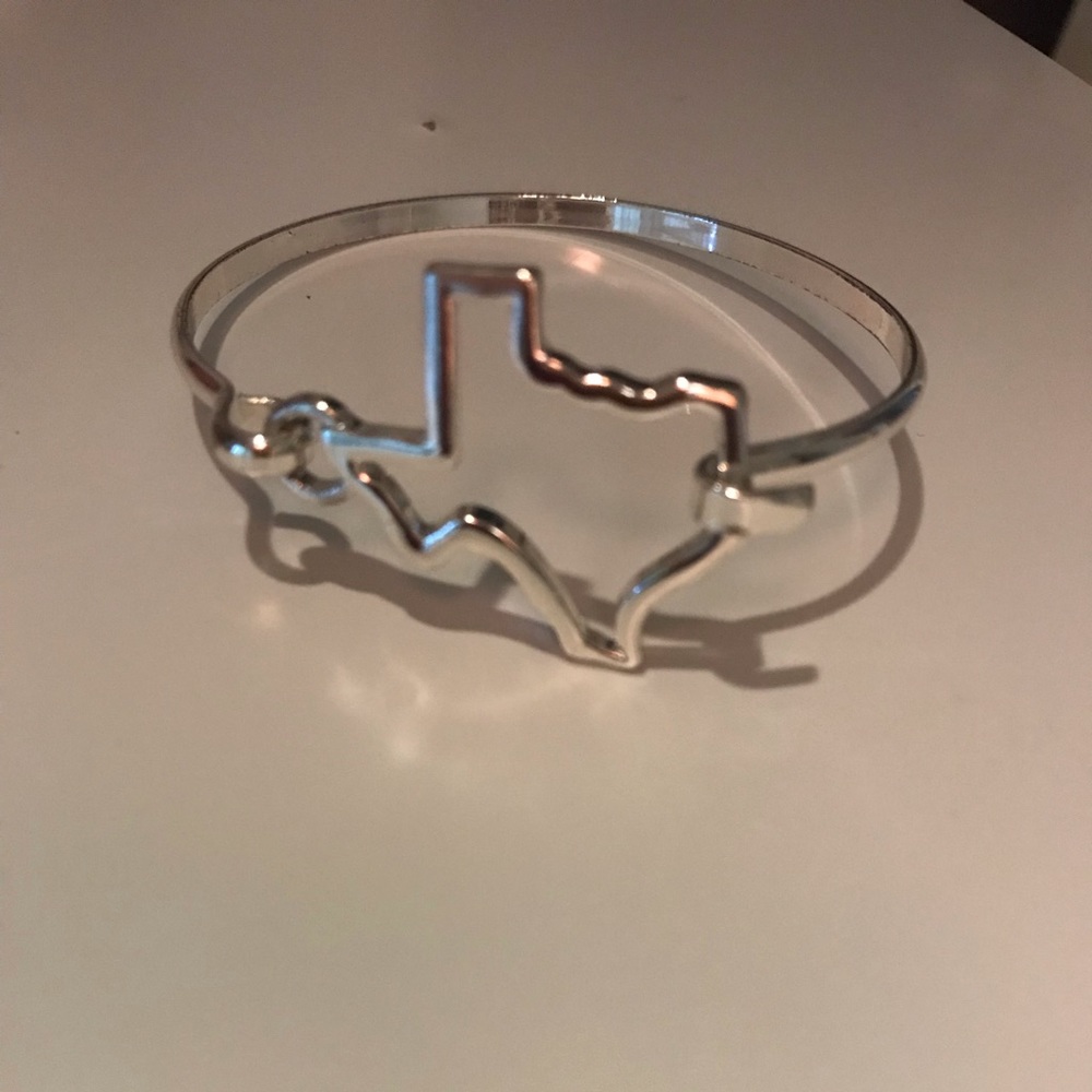 Silver Texas state bracelet